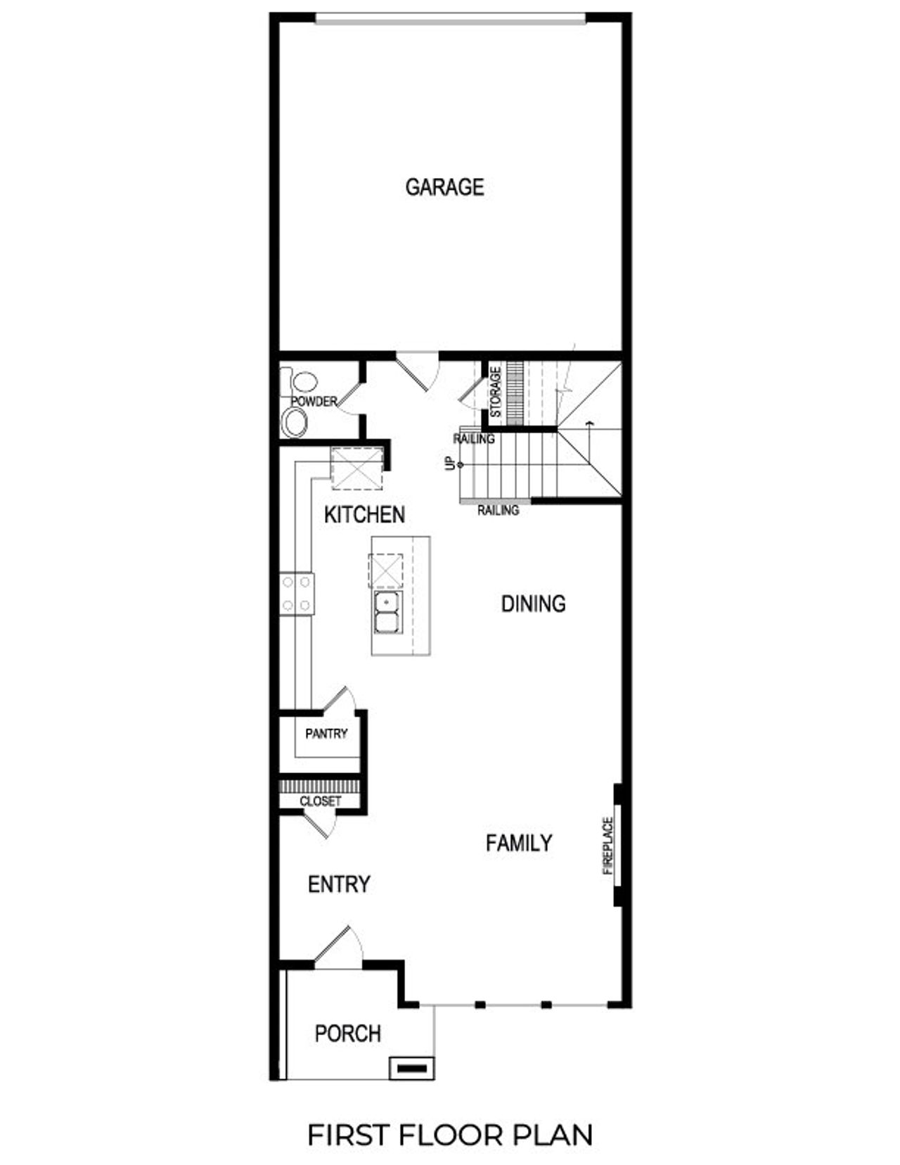 2D floor plan layout of this home in The Abbey at Mercer Crossing, Farmers Branch, TX (Image 2).