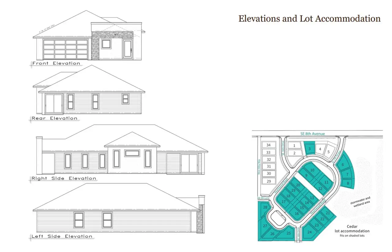 2D floor plan layout for the River Birch by Elevated Design & Construction in Heartwood, Gainesville, FL (Image 2).