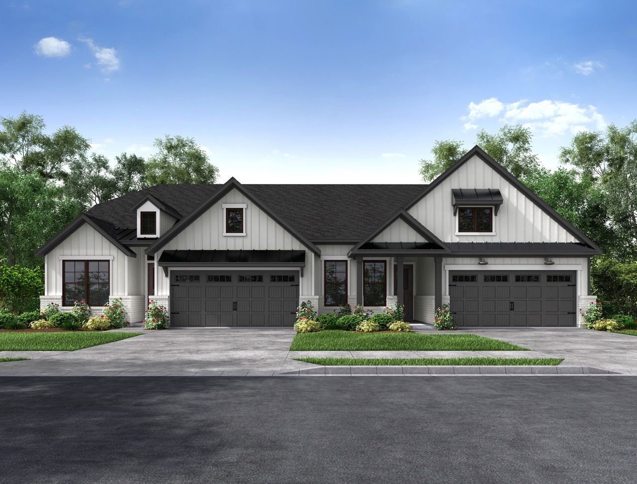 Representative exterior photo of a completed home built from the Messina by Beazer Homes in Meridiana, Iowa Colony, TX (Image 2). Representative exterior photo of a completed home built from the Messina by Beazer Homes in Meridiana, Iowa Colony, TX (Image 2).