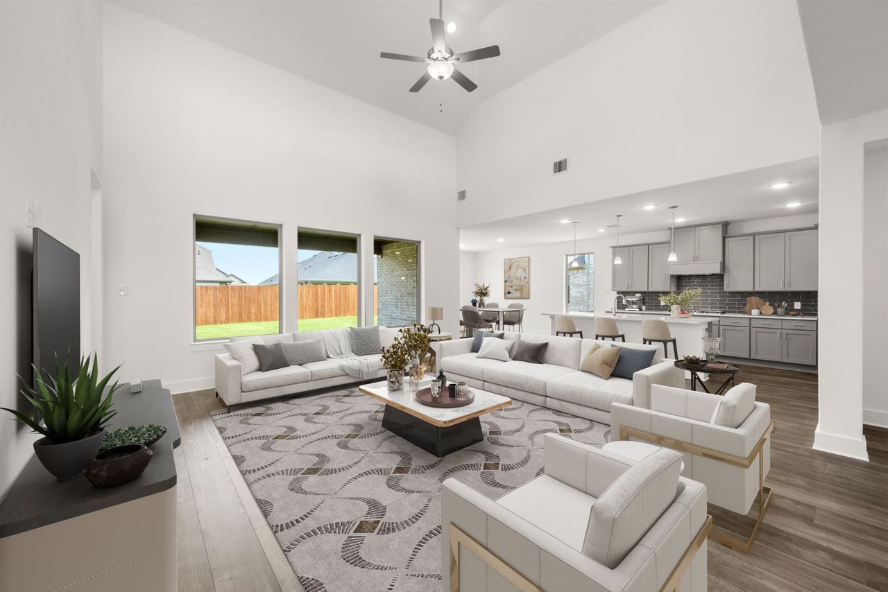 Representative furnished interior of a home built from the Davis by Tri Pointe Homes in Inspiration Collection at Union Park, Little Elm (Image 2).
