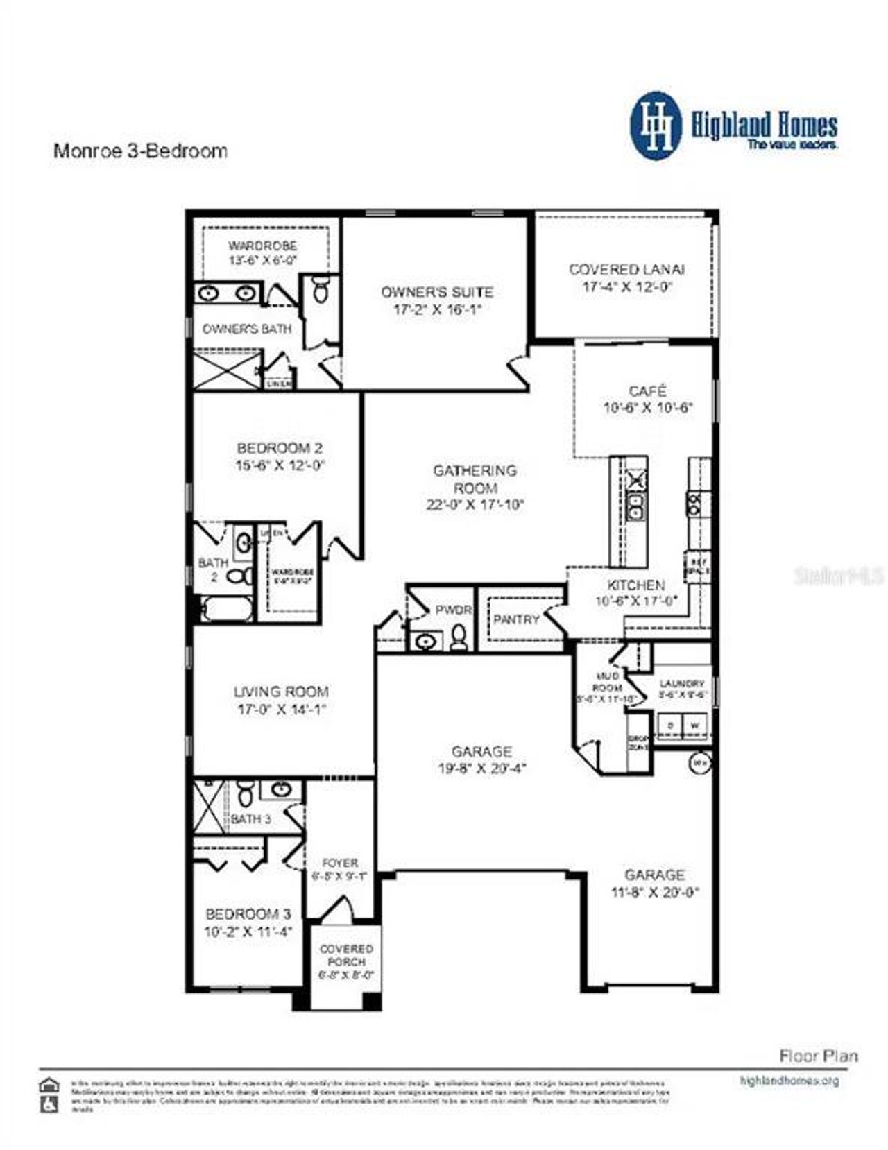 2D floor plan layout of this home in Gardens at Lancaster Park, St. Cloud, FL (Image 2). 2D floor plan layout of this home in Gardens at Lancaster Park, St. Cloud, FL (Image 2).