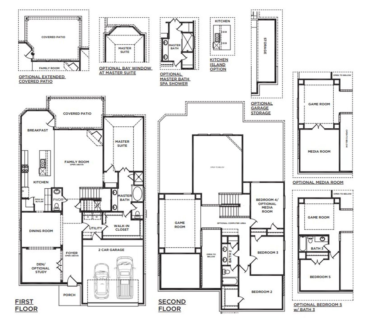 2D floor plan layout for the The Boston by McKinley Homes in Stone Creek Ranch, Hockley, TX (Image 2). 2D floor plan layout for the The Boston by McKinley Homes in Stone Creek Ranch, Hockley, TX (Image 2).