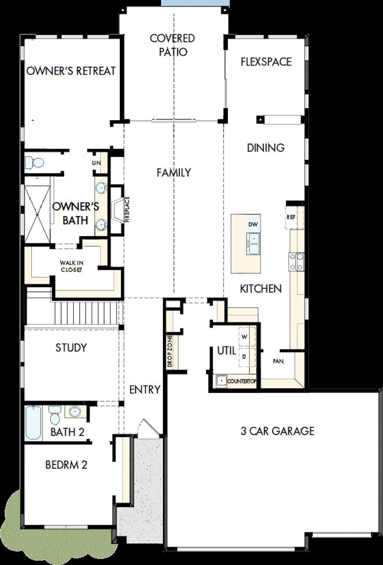 2D floor plan layout of this home in Wolf Ranch - Enclave Collection, Colorado Springs, CO (Image 2).