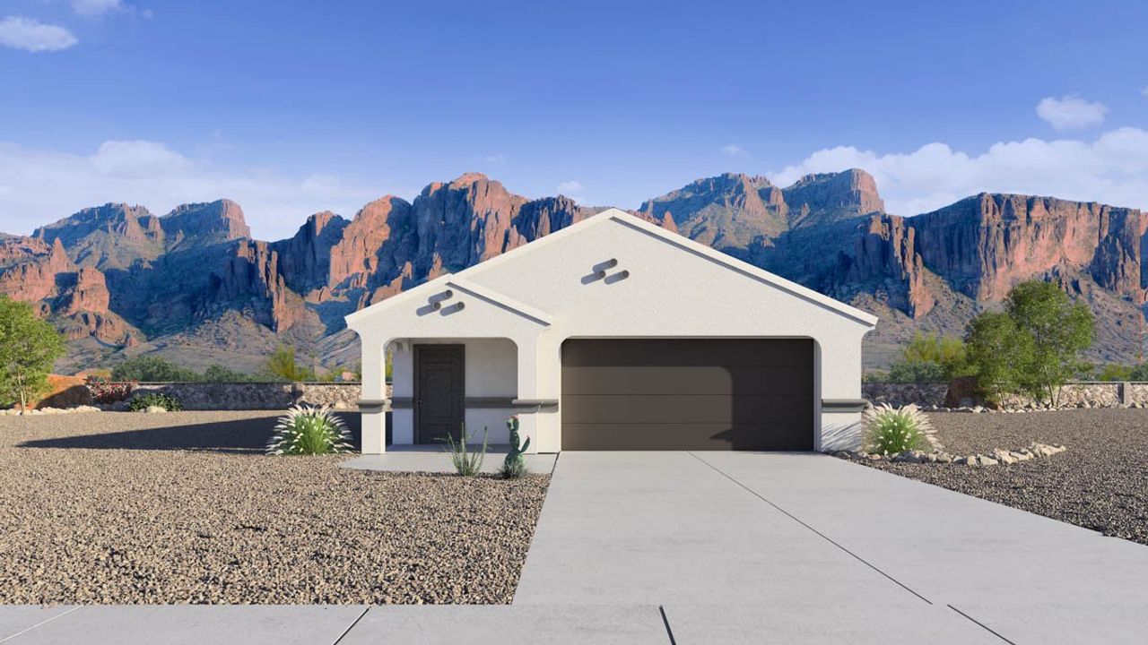 Representative exterior photo of a completed home built from the Harper by D.R. Horton in Elena Trails, Maricopa, AZ (Image 2).