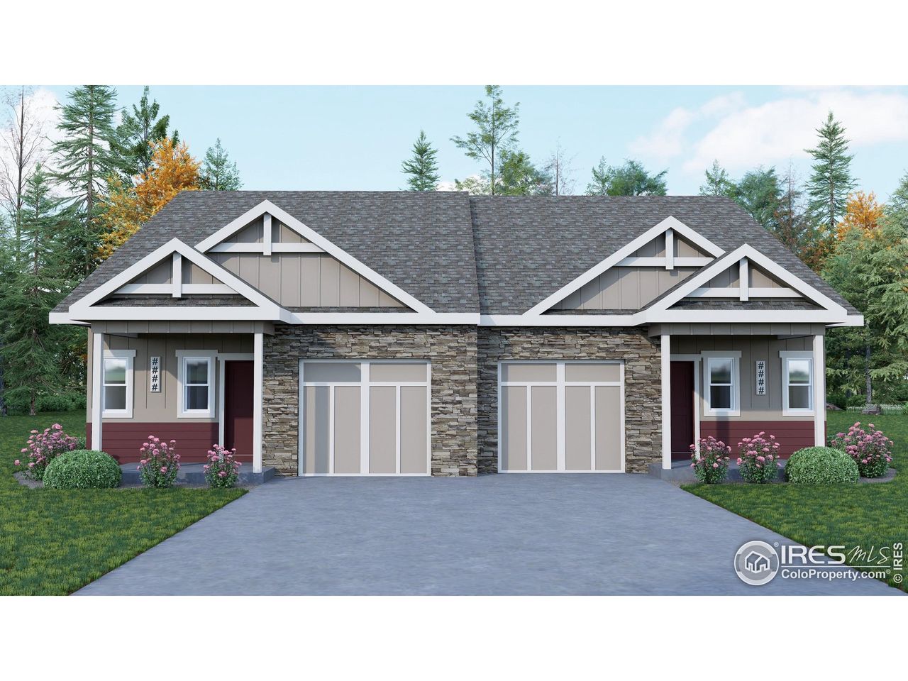 Front exterior of a new home in Wilson Commons, Loveland, CO, highlighting curb appeal (Image 2).