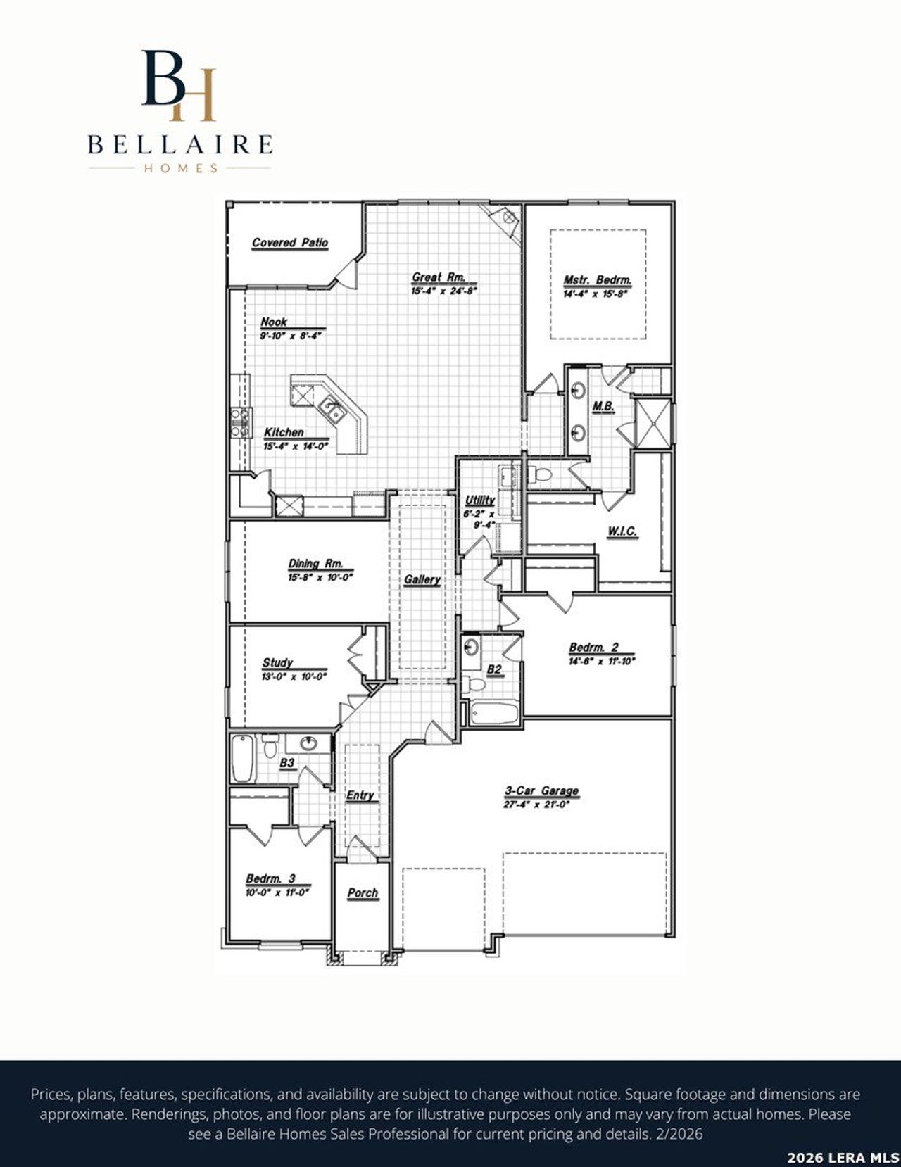2D floor plan layout of this home in The Parklands, Marion, TX (Image 2). 2D floor plan layout of this home in The Parklands, Marion, TX (Image 2).