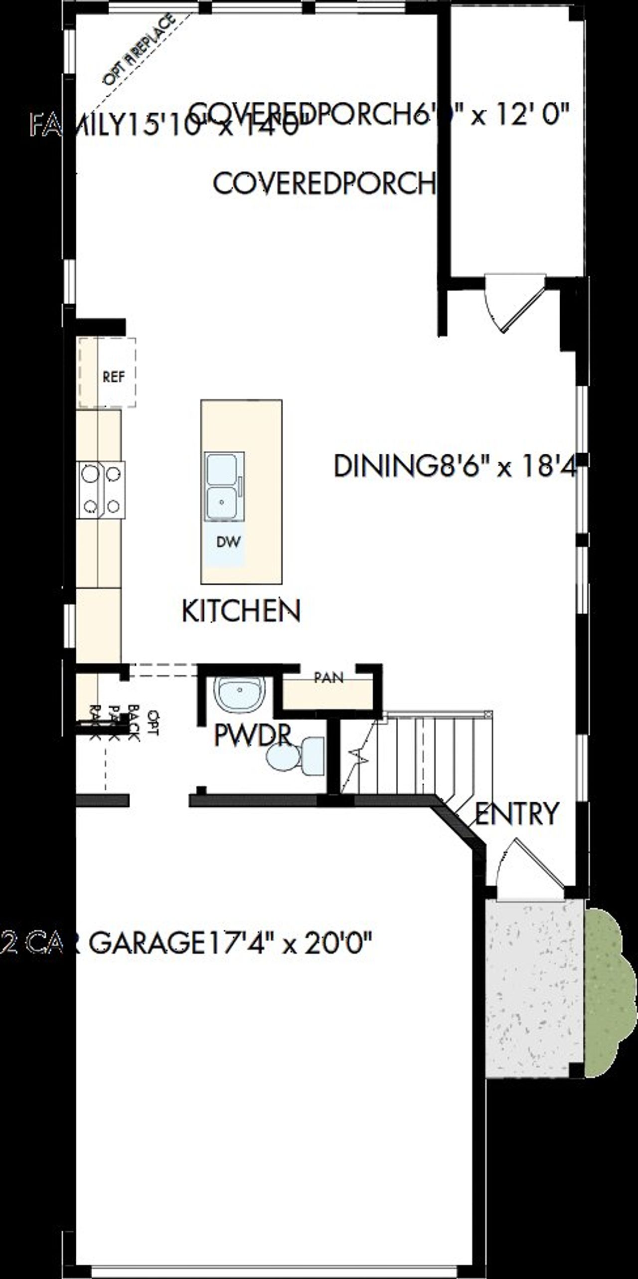 2D floor plan layout of this home in Double Creek Crossing, Round Rock, TX (Image 2).