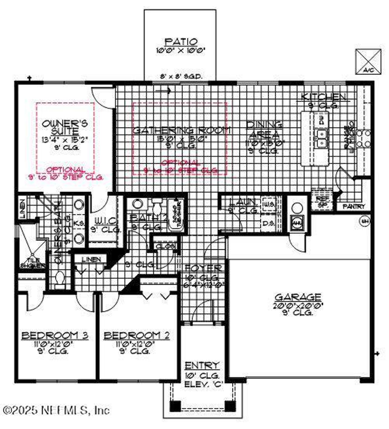 2D floor plan layout of this home in , Jacksonville, FL (Image 2).