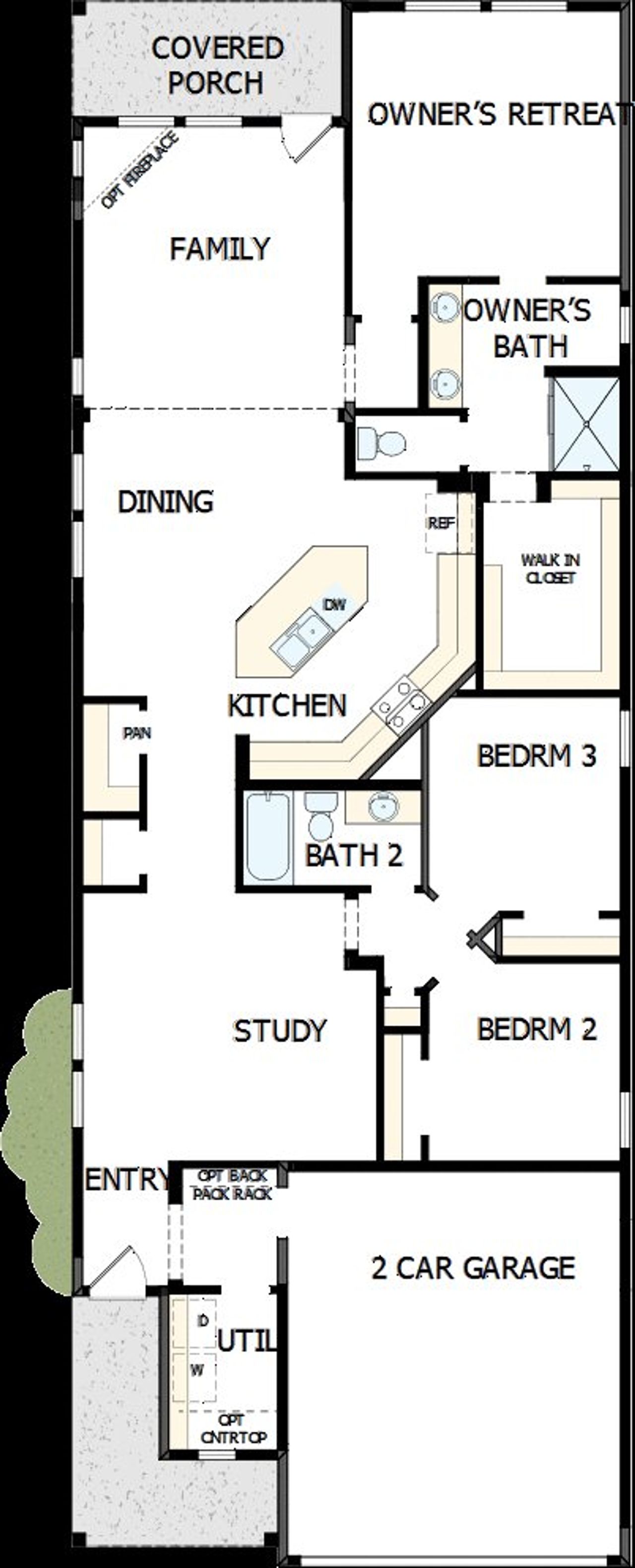 2D floor plan layout of this home in Nexus – Park Collection, Gallatin, TN (Image 2). 2D floor plan layout of this home in Nexus – Park Collection, Gallatin, TN (Image 2).