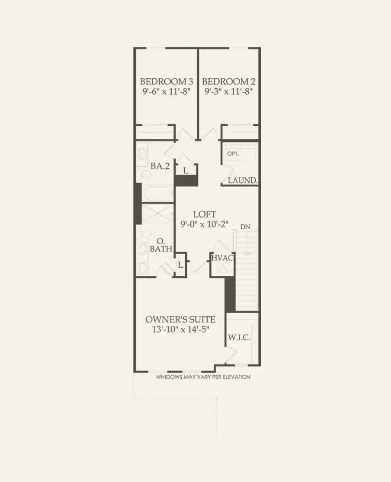 2D floor plan layout of this home in EverBe, Orlando, FL (Image 2).