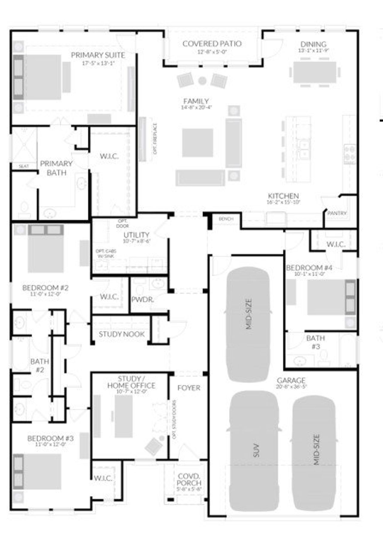 2D floor plan layout for the Sequoia by Centre Living Homes in Painted Tree Lakeside, McKinney, TX (Image 2). 2D floor plan layout for the Sequoia by Centre Living Homes in Painted Tree Lakeside, McKinney, TX (Image 2).