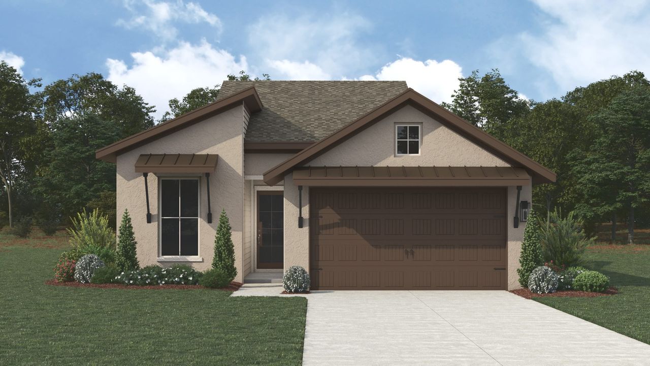Representative exterior photo of a completed home built from the Castlehill by Sitterle Homes in Nolte Farms, Seguin, TX (Image 2).