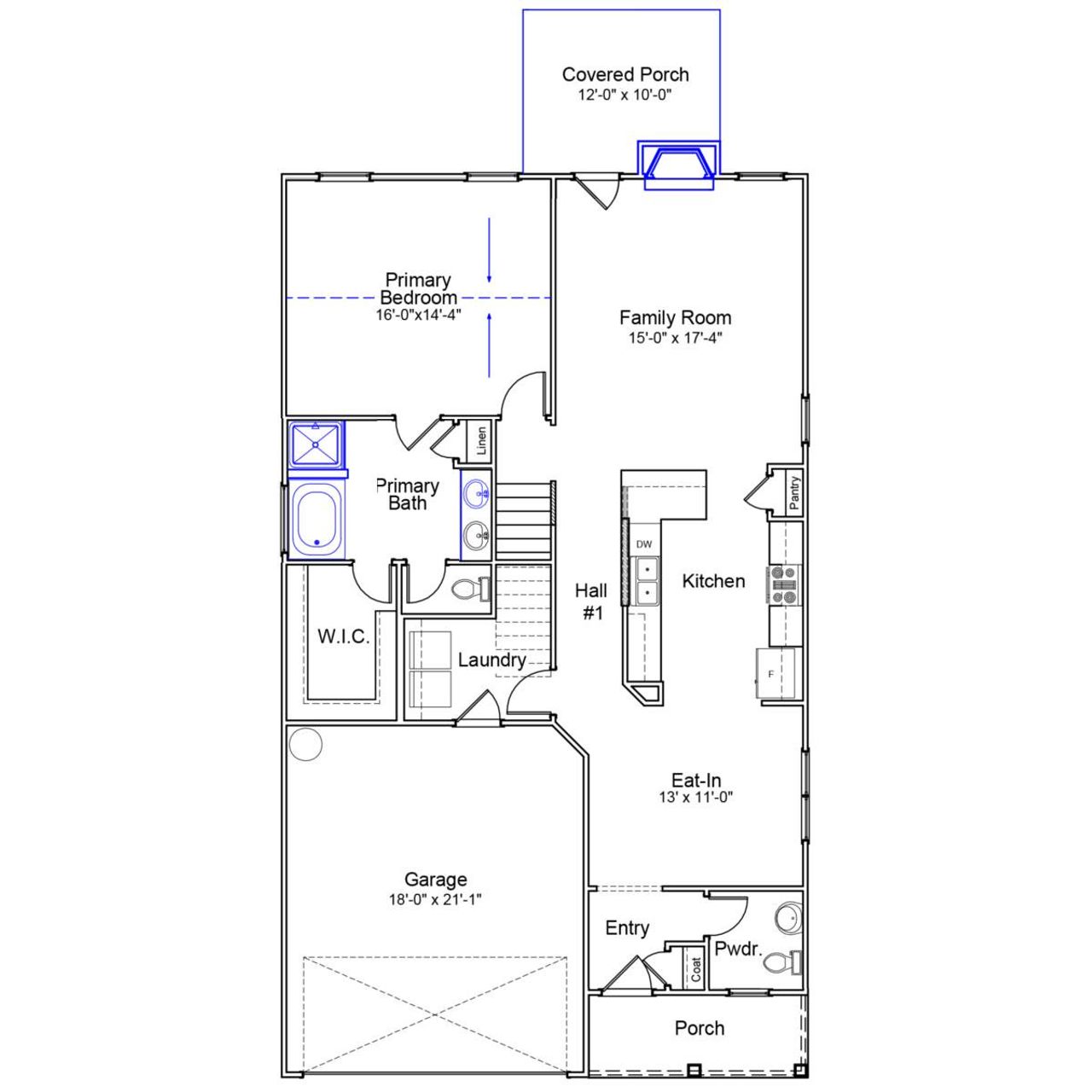 2D floor plan layout of this home in Winston Point, Gilbert, SC (Image 2).