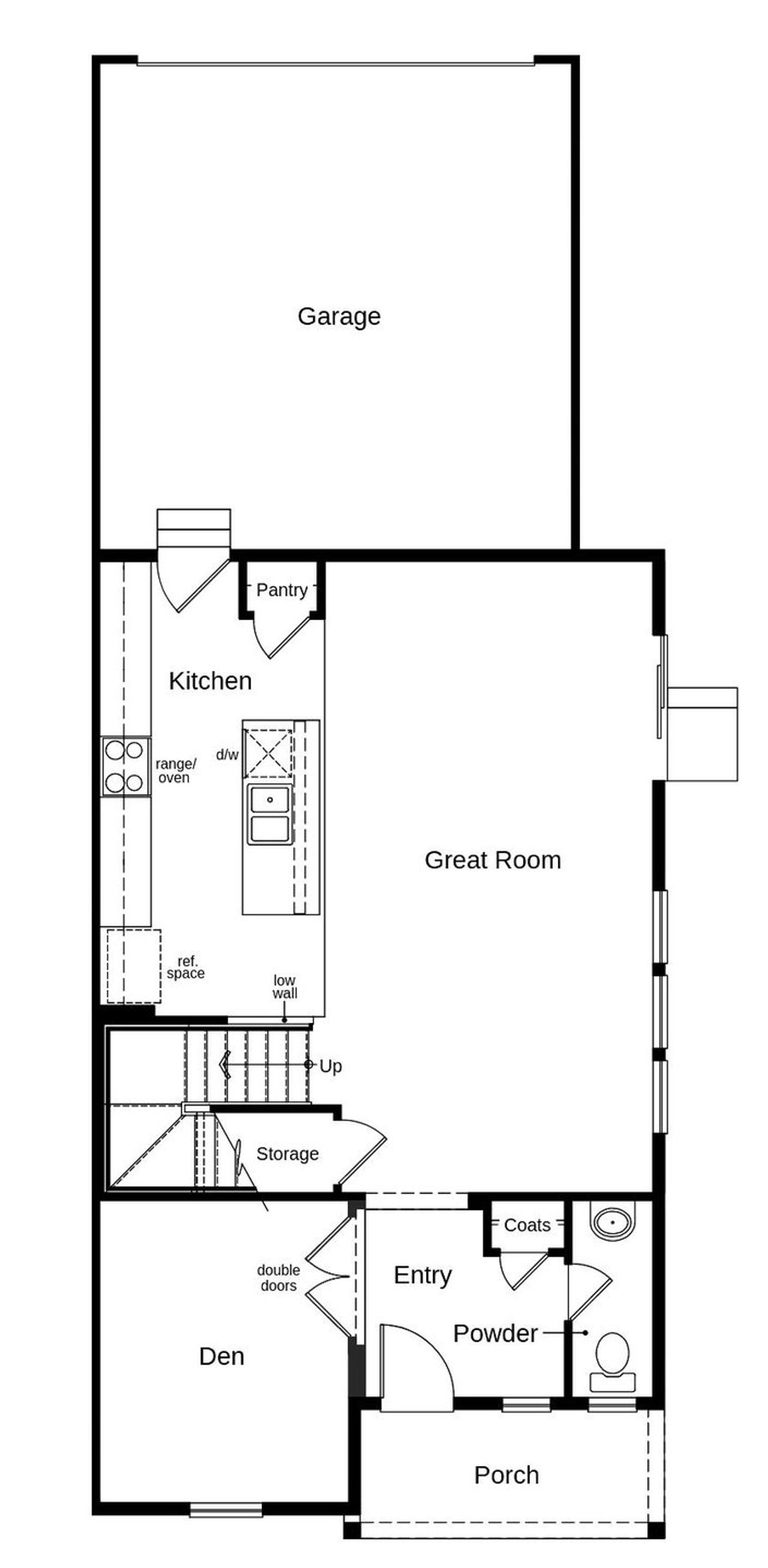 2D floor plan layout of this home in The Nest Villas at Canyon Creek, Erie, CO (Image 2).