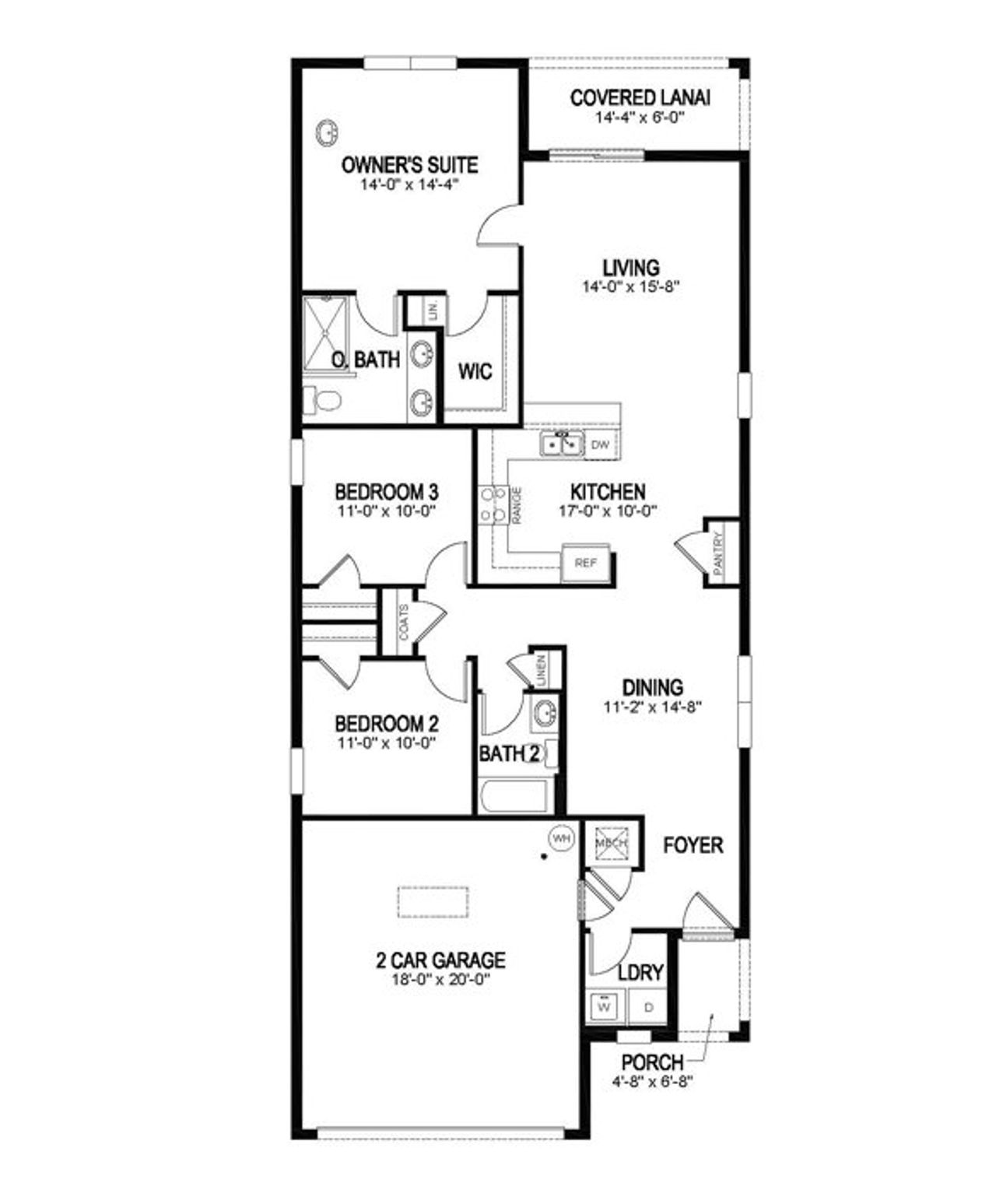 2D floor plan layout of this home in Bradbury Creek, Haines City, FL (Image 2). 2D floor plan layout of this home in Bradbury Creek, Haines City, FL (Image 2).