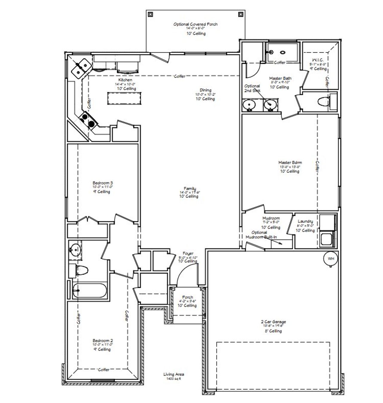 Image 2 representing the The Holly by Avonley Homes in Bonham Trace, Bryan, TX.