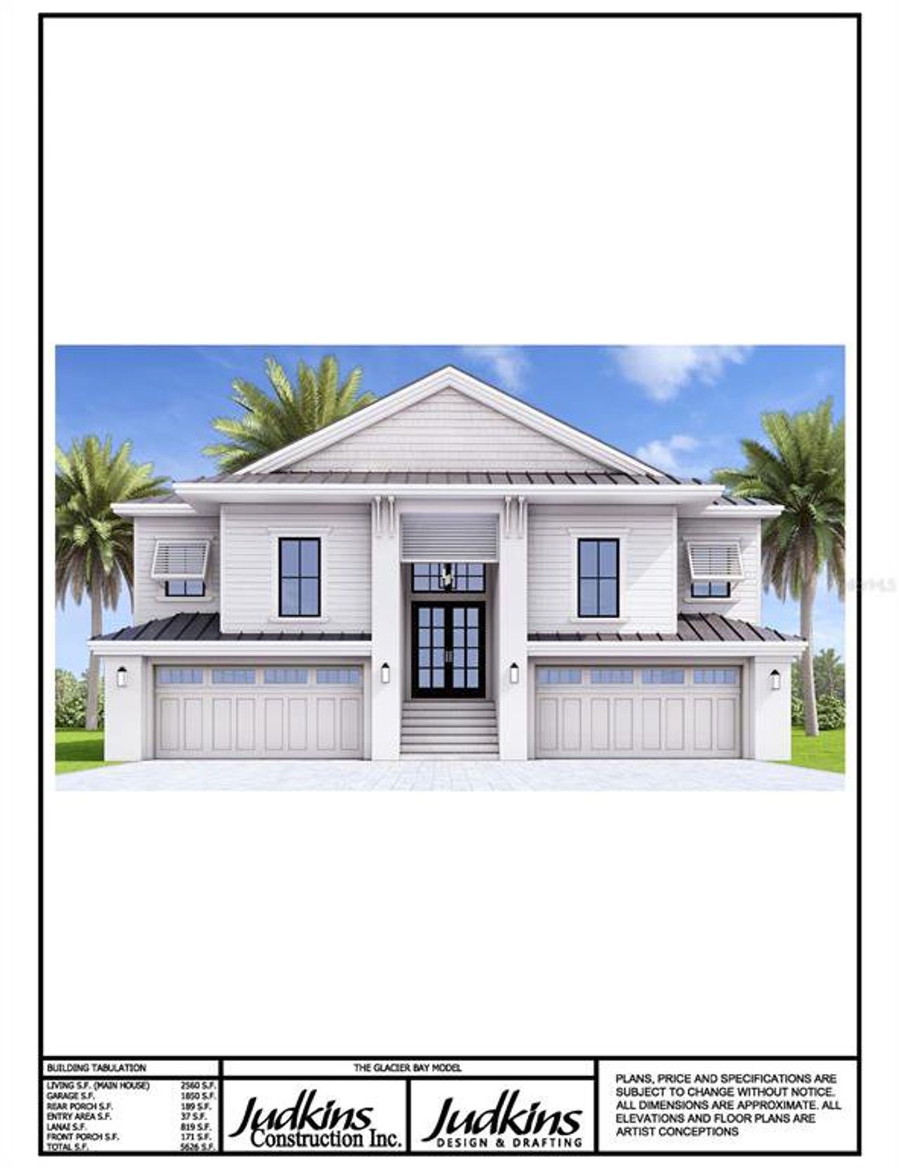 Front exterior of a new home in , Hernando Beach, FL, highlighting curb appeal (Image 2).
