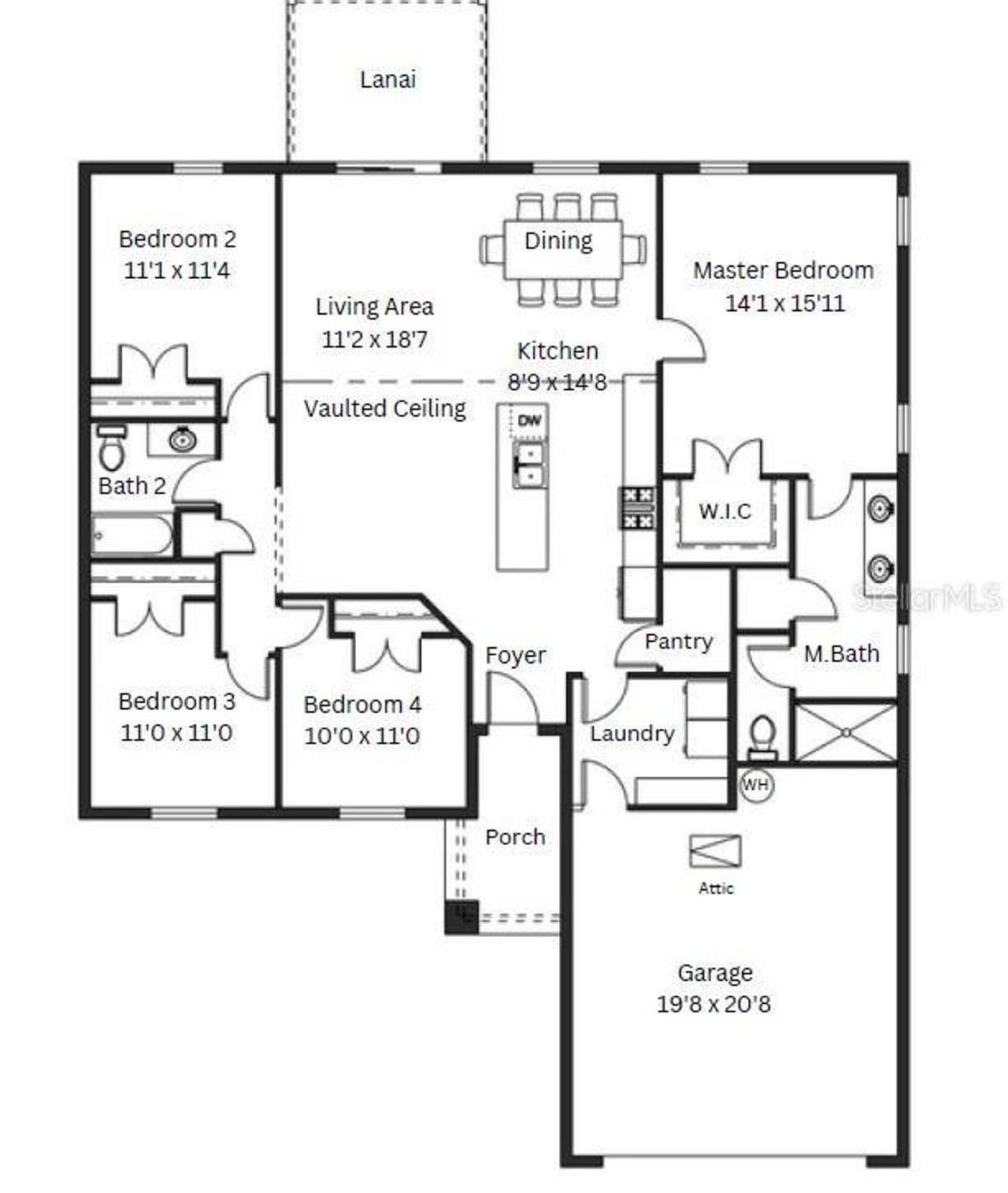 2D floor plan layout of this home in , Sebring, FL (Image 2). 2D floor plan layout of this home in , Sebring, FL (Image 2).