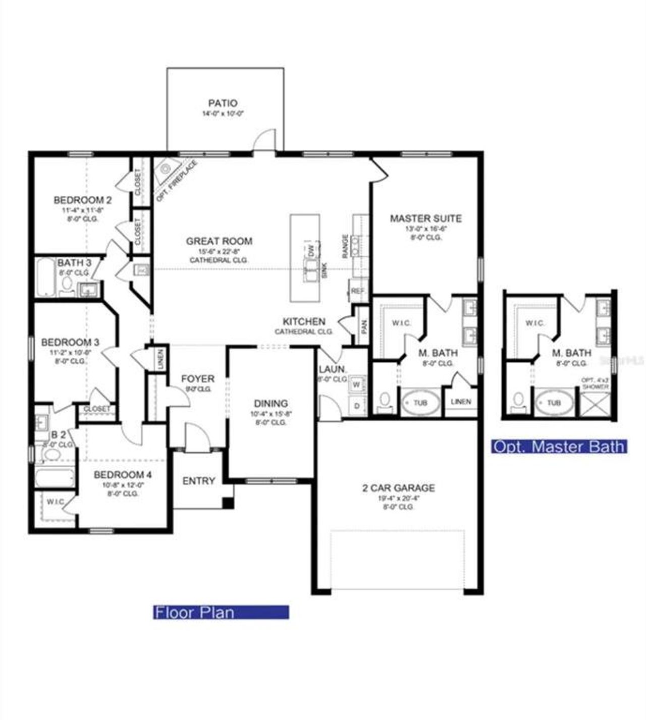 2D floor plan layout of this home in North Port, North Port, FL (Image 2).