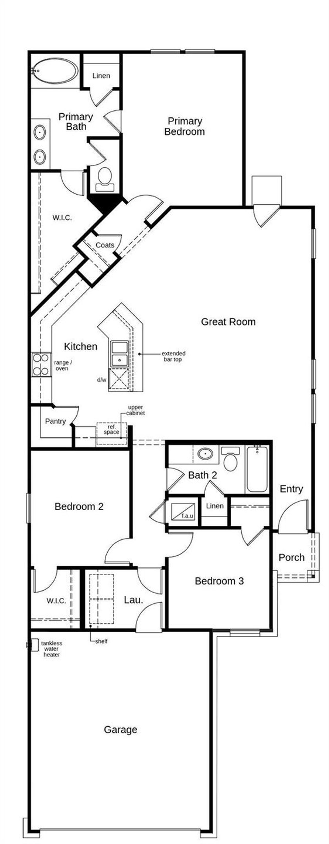 This floor plan features 3 bedrooms, 2 full baths, and over 1,500 square feet of living space.