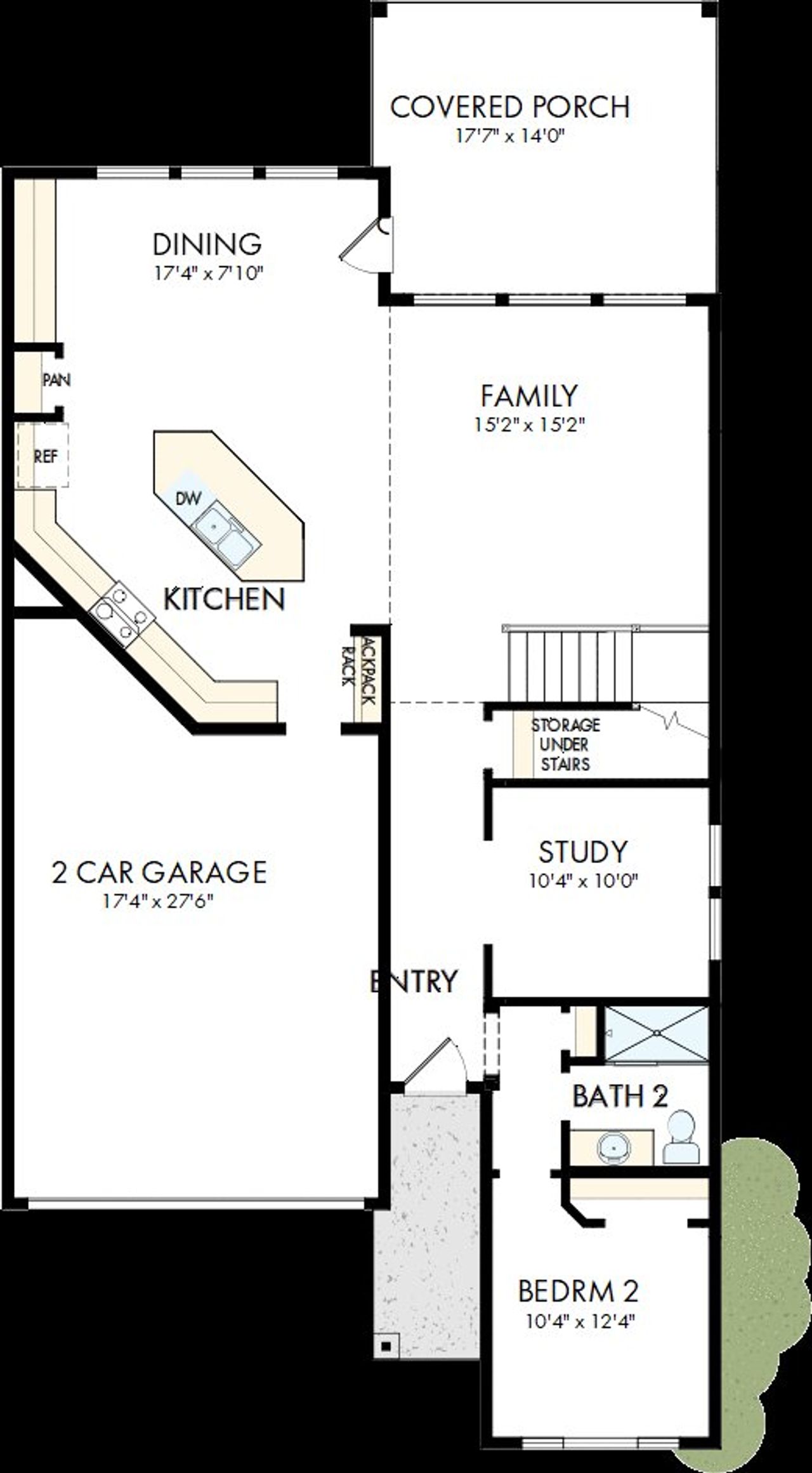 2D floor plan layout of this home in Flora, Hutto, TX (Image 2).