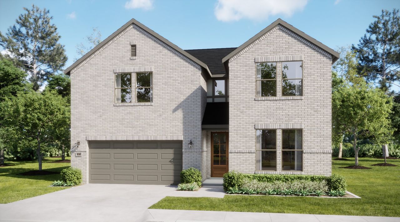 Representative exterior photo of a completed home built from the Beacon by Risewell Homes in Hunters Ridge, Crowley, TX (Image 2).