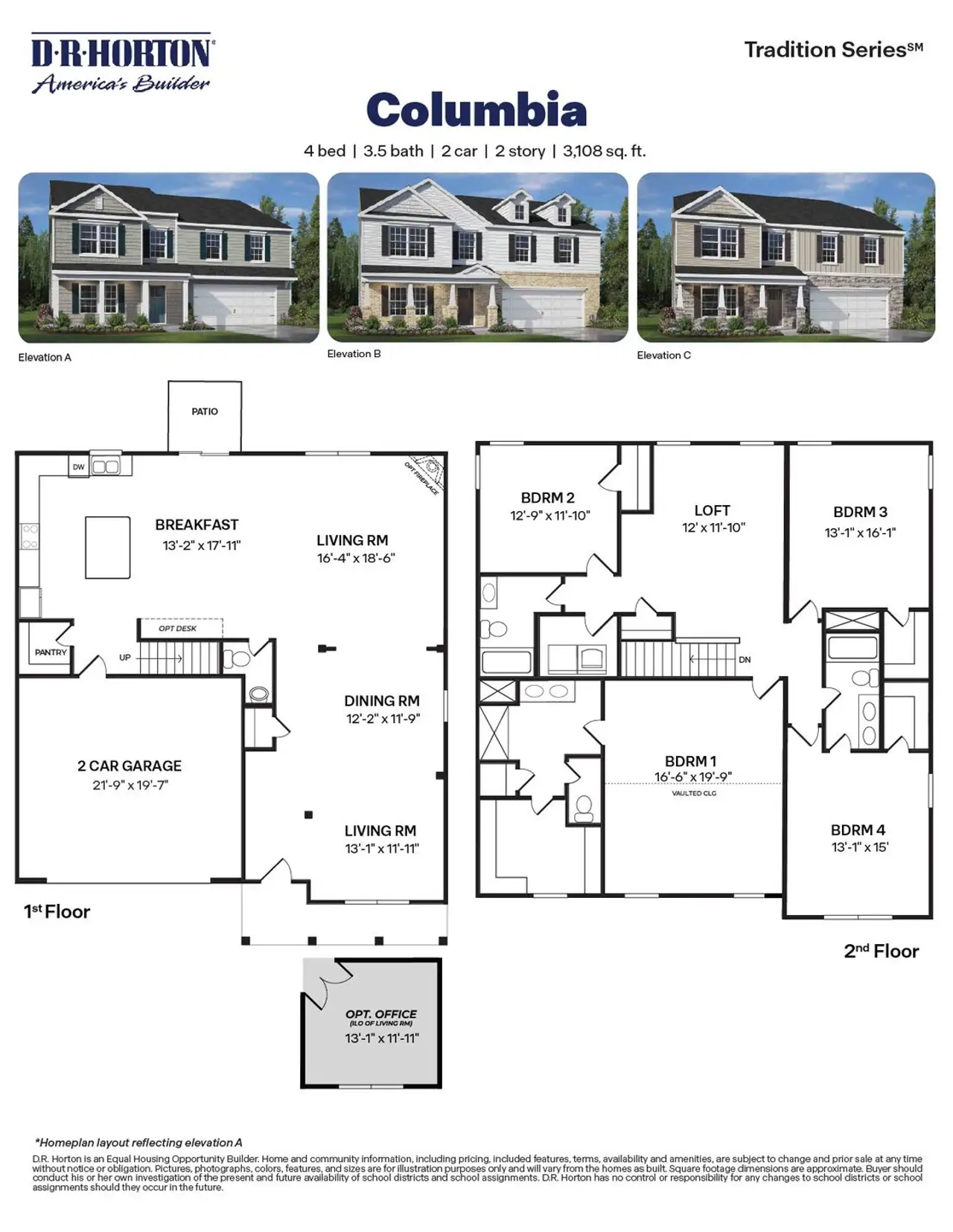 2D floor plan layout of this home in The Preserve at Kinsley, Jamestown, NC (Image 2).