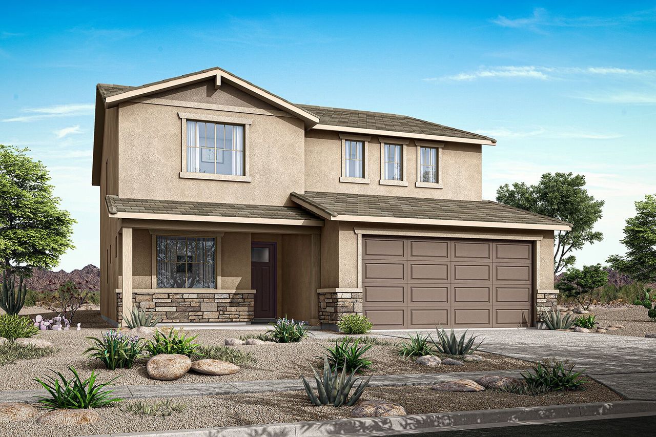Representative exterior photo of a completed home built from the Sienna by Mattamy Homes in Soleo, San Tan Valley, AZ (Image 2).
