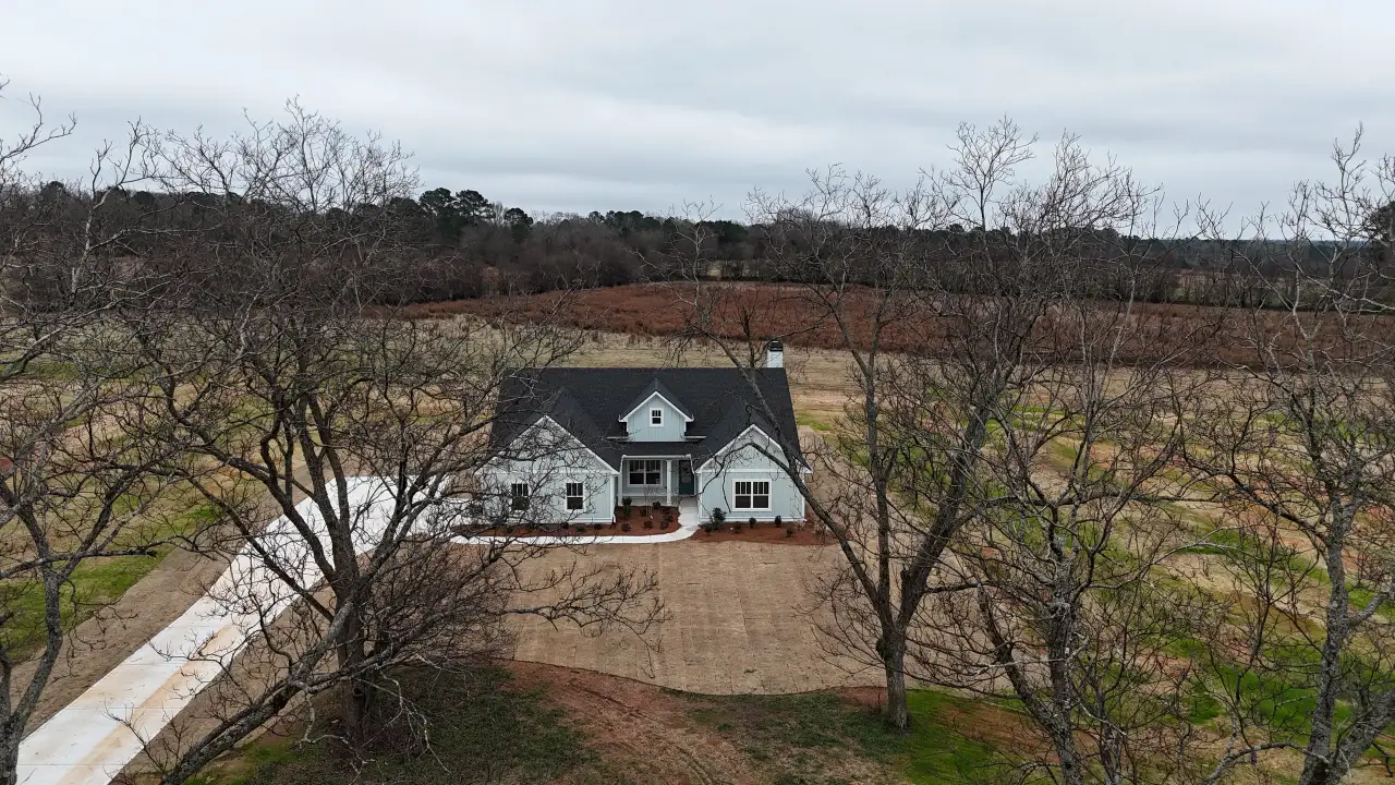 Front exterior of a home in the Rover Roc Farms community, located in Williamson, GA (Image 2).
