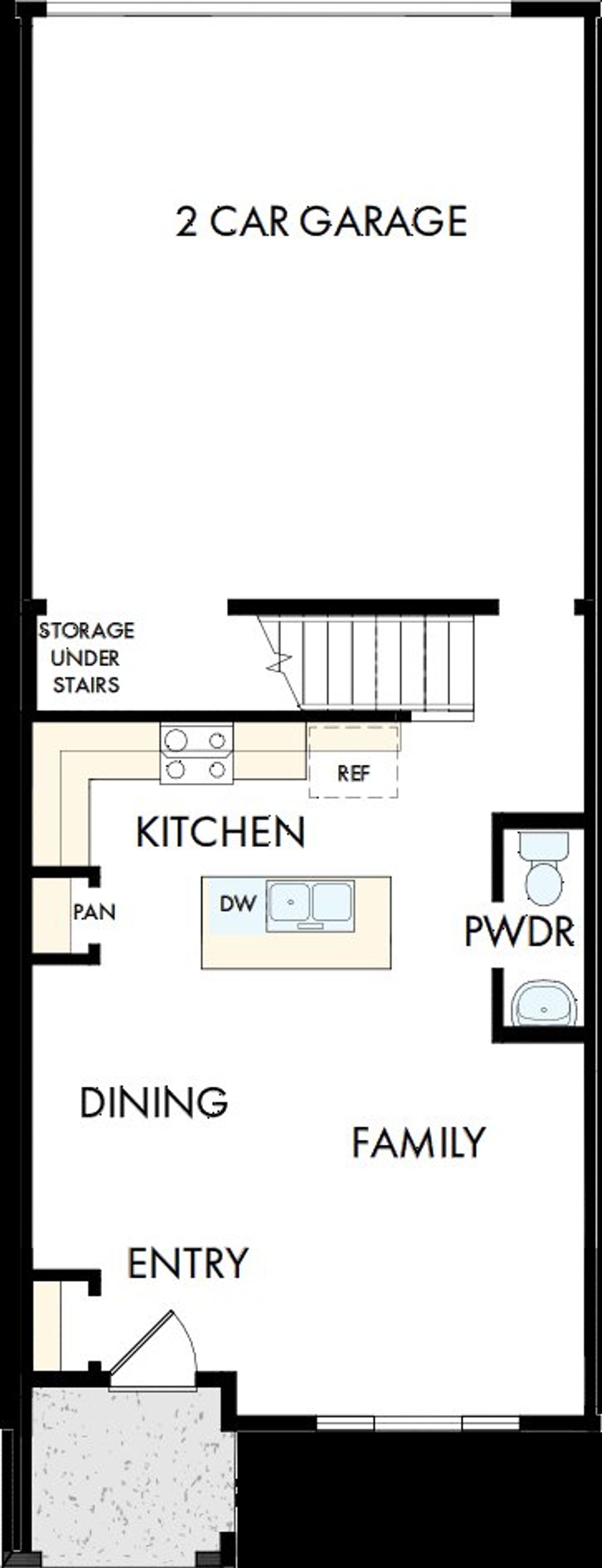 2D floor plan layout of this home in Hardy Pond Townhomes, Rock Hill, SC (Image 2).