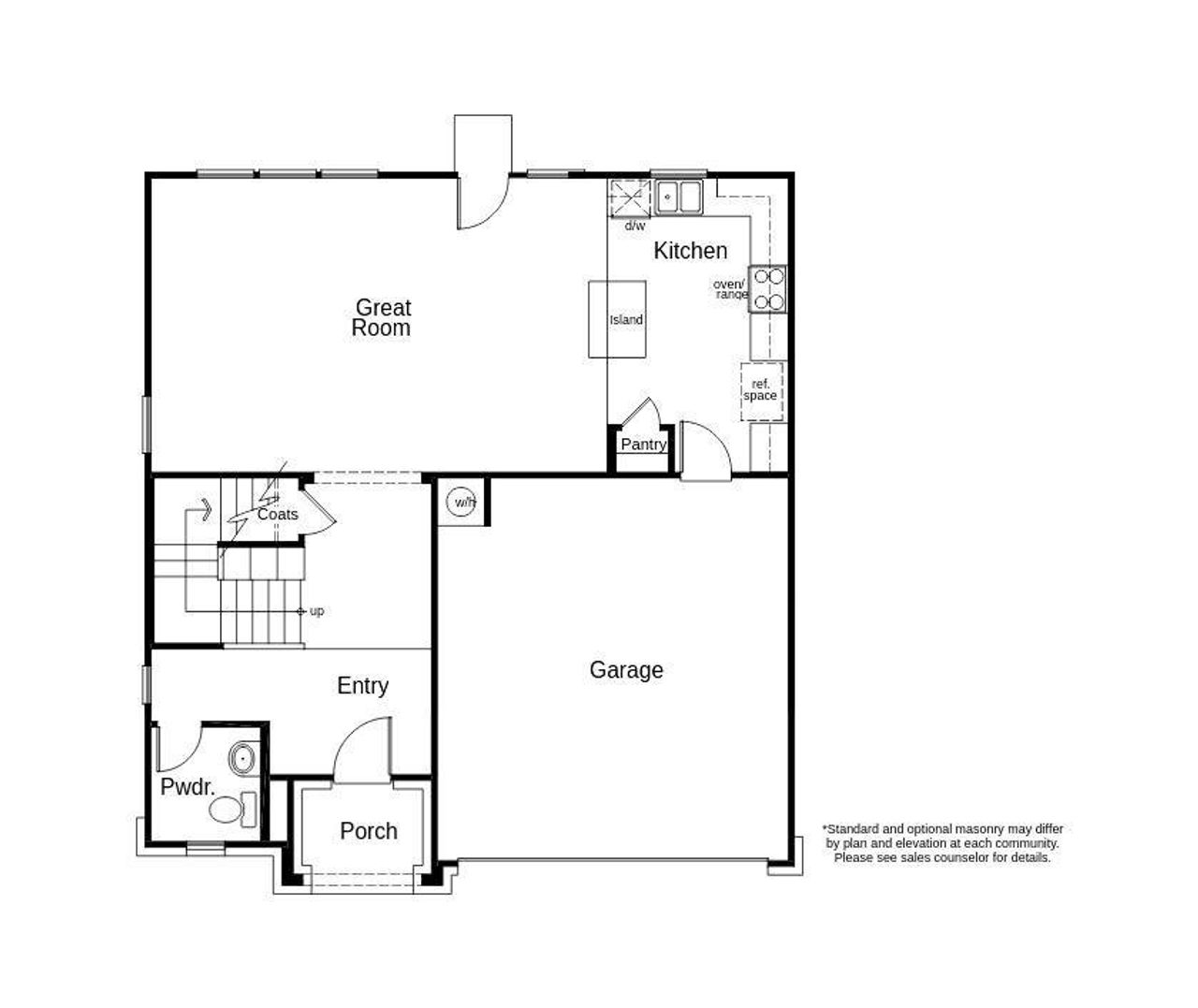 This floor plan features 3 bedrooms, 2 full baths, 1 half bath and over 2,000 square feet of living space.