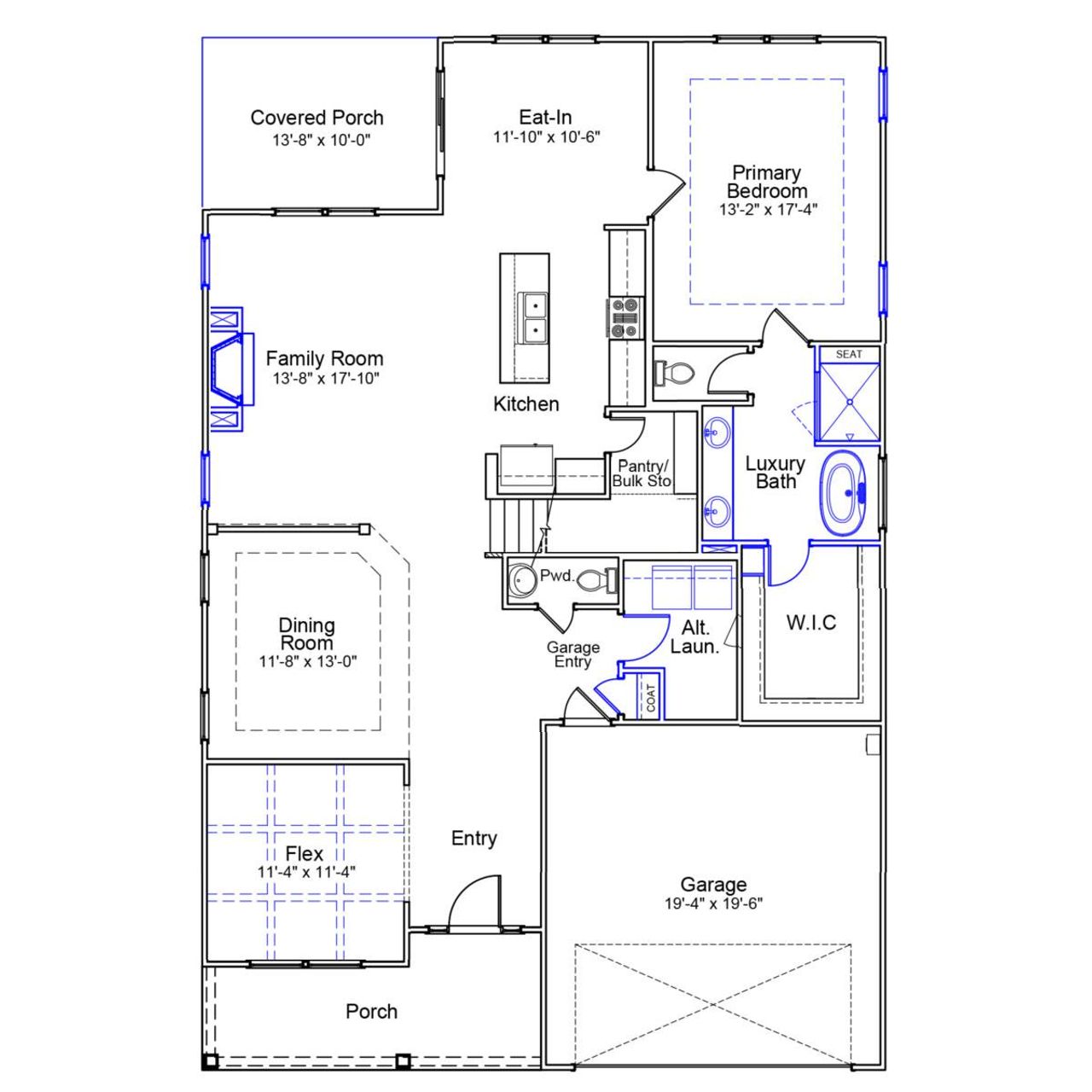 2D floor plan layout of this home in Pebble Branch, Chapin, SC (Image 2). 2D floor plan layout of this home in Pebble Branch, Chapin, SC (Image 2).