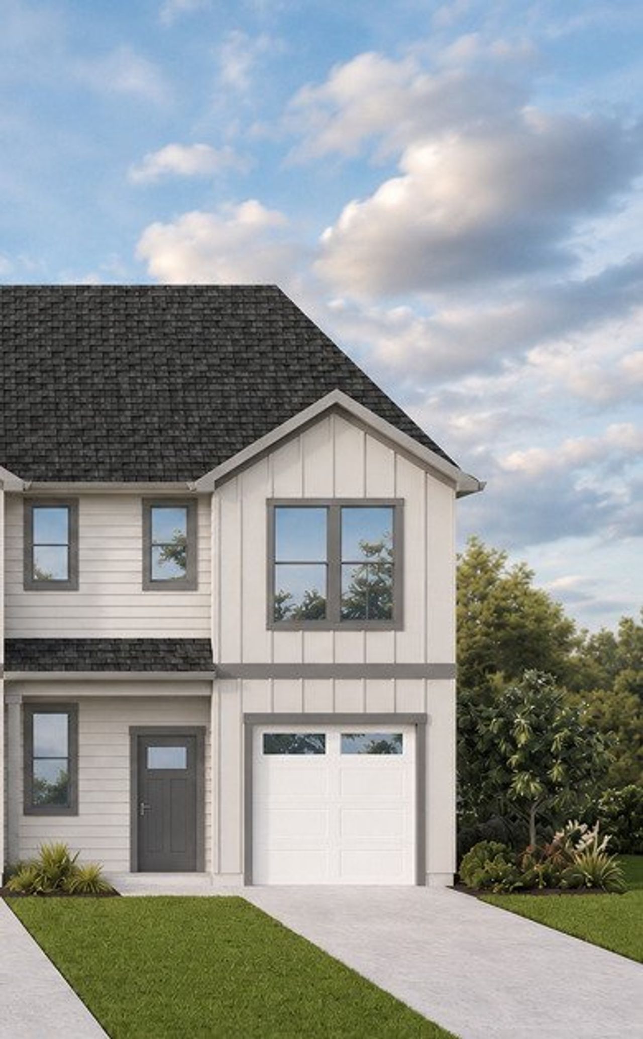 Representative exterior photo of a completed home built from the TH Hickory by National HomeCorp in Charlotte New Homes, Charlotte, NC (Image 2).