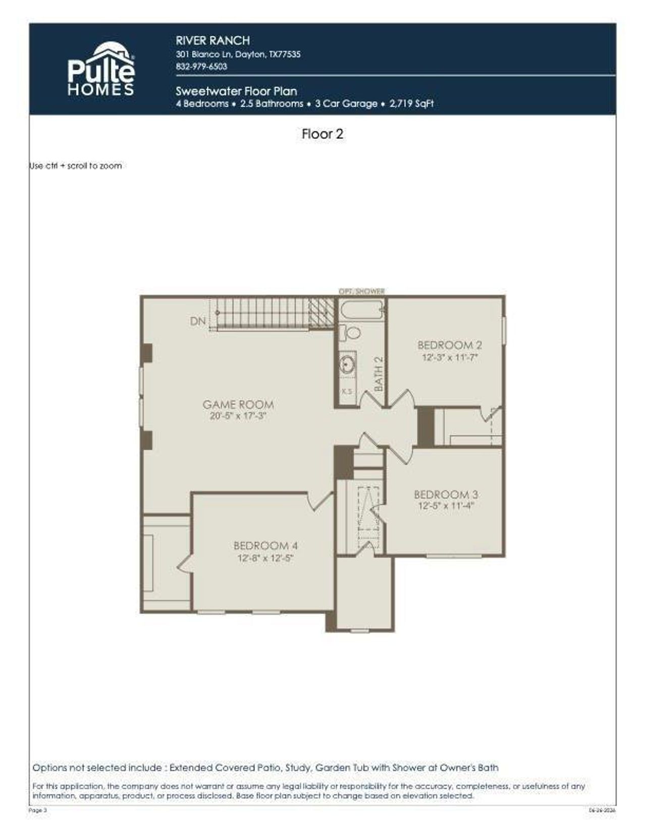 2D floor plan layout of this home in River Ranch, Dayton, TX (Image 2). 2D floor plan layout of this home in River Ranch, Dayton, TX (Image 2).