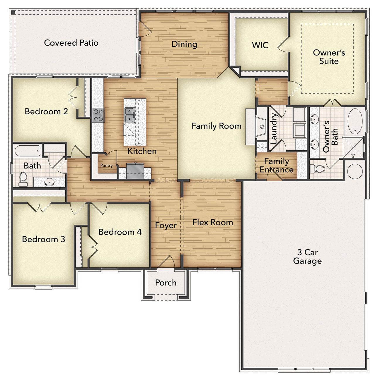 2D floor plan layout of this home in Hillview Addition, Decatur, TX (Image 2). 2D floor plan layout of this home in Hillview Addition, Decatur, TX (Image 2).