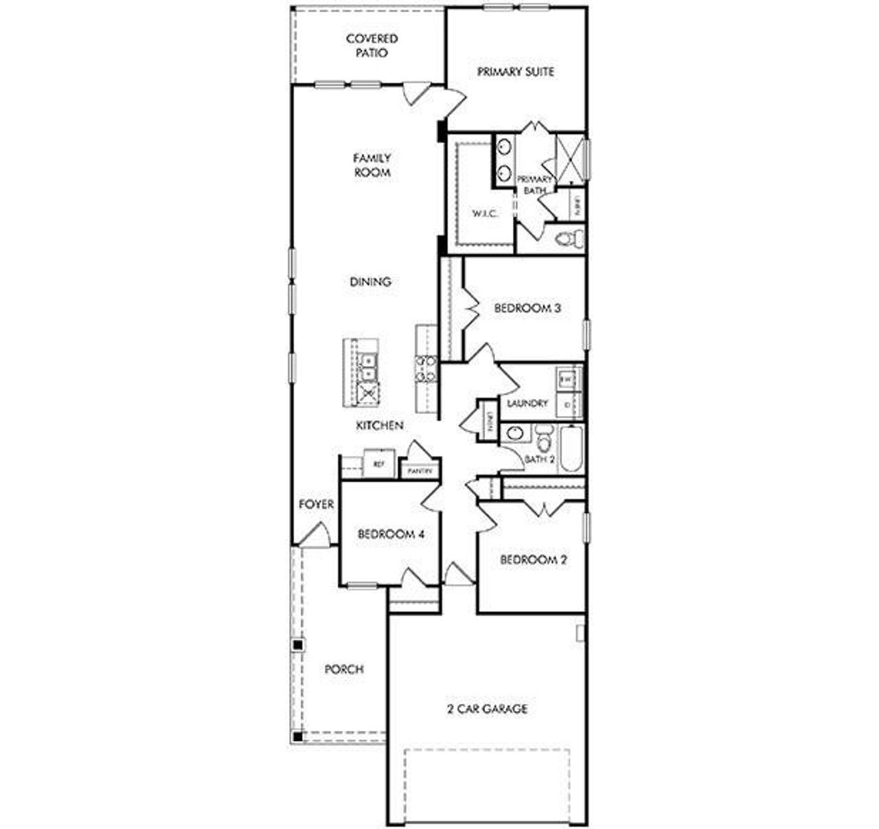 2D floor plan layout of this home in Eastridge - Spring Series, McKinney, TX (Image 2). 2D floor plan layout of this home in Eastridge - Spring Series, McKinney, TX (Image 2).