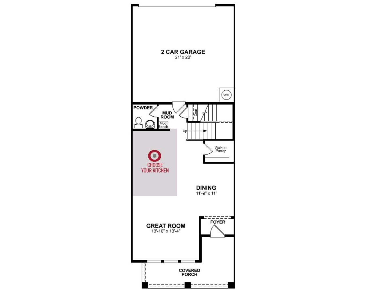 2D floor plan layout for the Harvard by Beazer Homes in Waterbend, Euless, TX (Image 2).