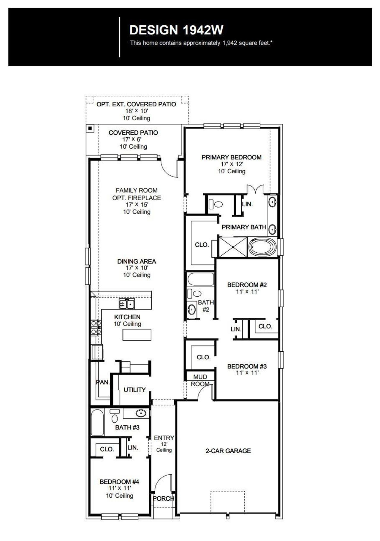 2D floor plan layout of this home in Valencia, Manvel, TX (Image 2).