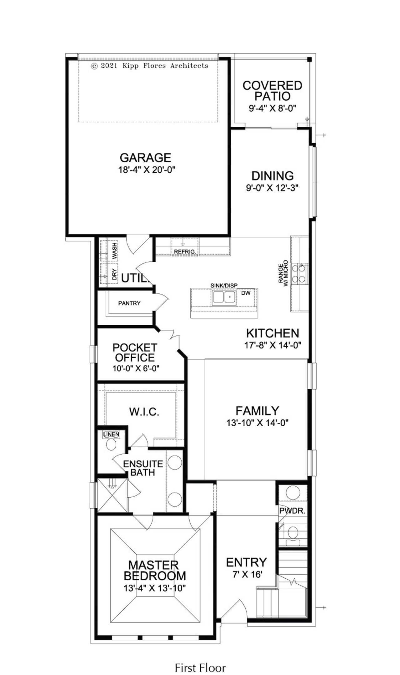 2D floor plan layout of this home in Dominion at Brookhollow, Prosper, TX (Image 2).