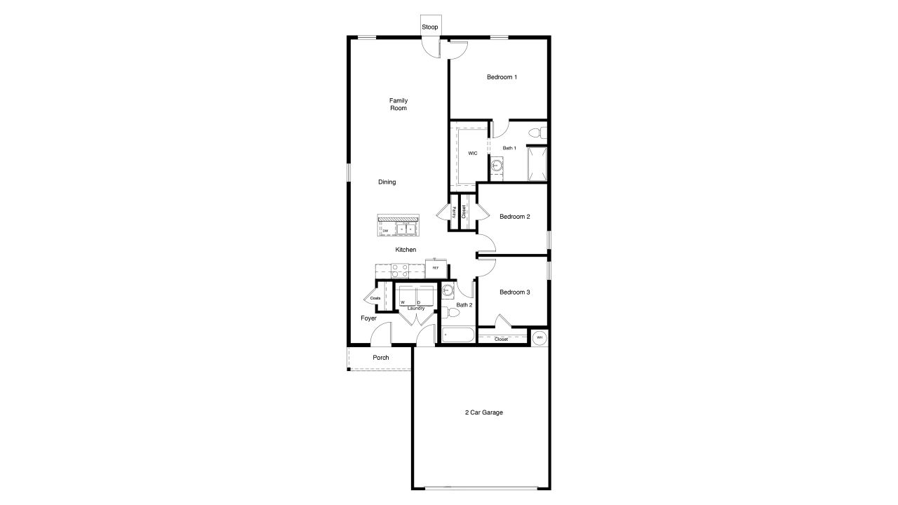 2D floor plan layout of this home in Hickory Grove, Krum, TX (Image 2).