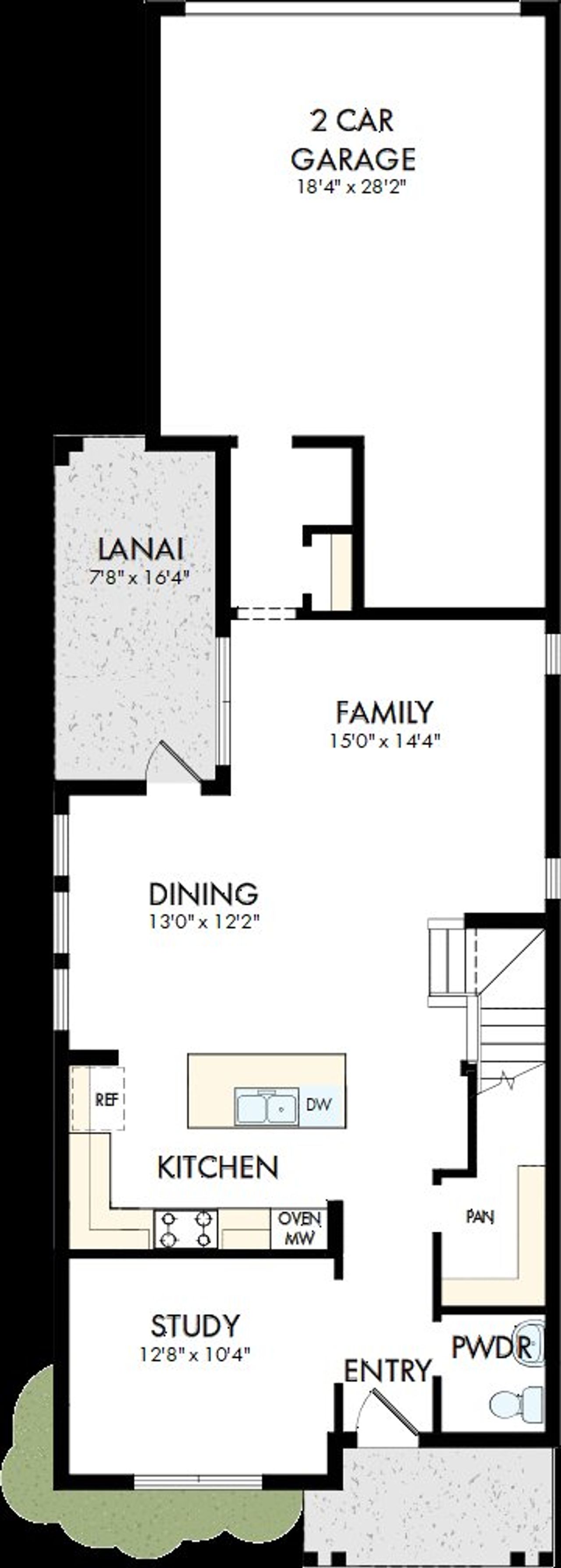 2D floor plan layout of this home in Palmeras at Crossprairie – The Magnolia Collection, St. Cloud, FL (Image 2).