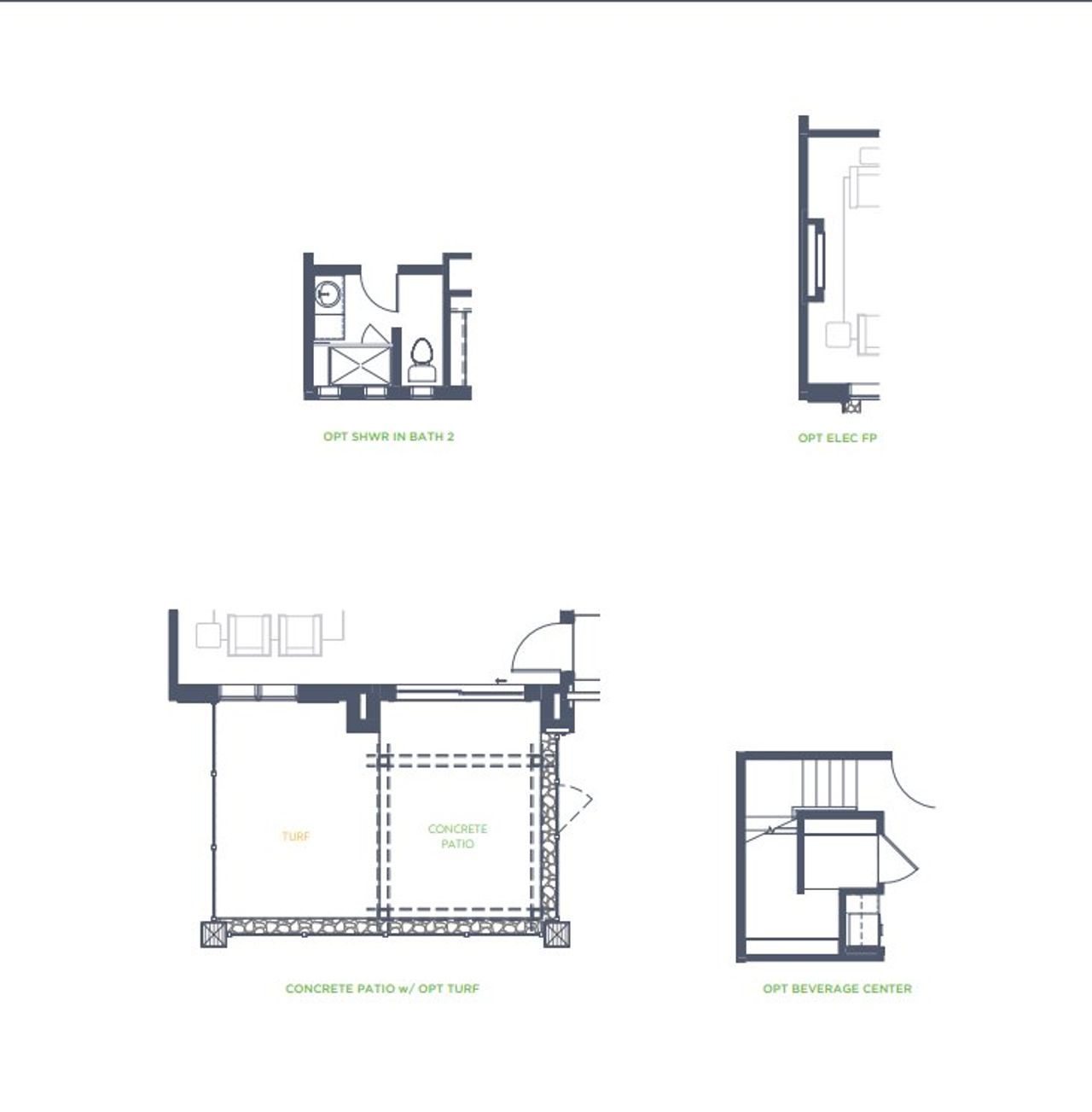 2D floor plan layout for the Turnberry 3 by Grenadier Homes in The Tribute, The Colony, TX (Image 2).
