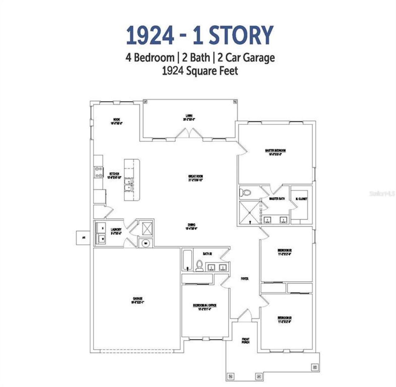 2D floor plan layout of this home in , Citrus Springs, FL (Image 2).