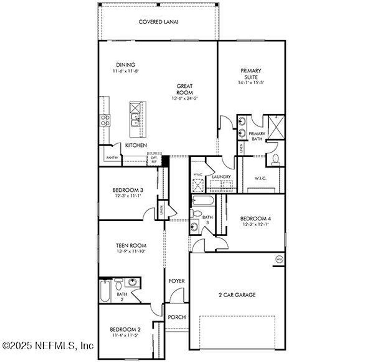 2D floor plan layout of this home in Colbert Landings, Palm Coast, FL (Image 2). 2D floor plan layout of this home in Colbert Landings, Palm Coast, FL (Image 2).