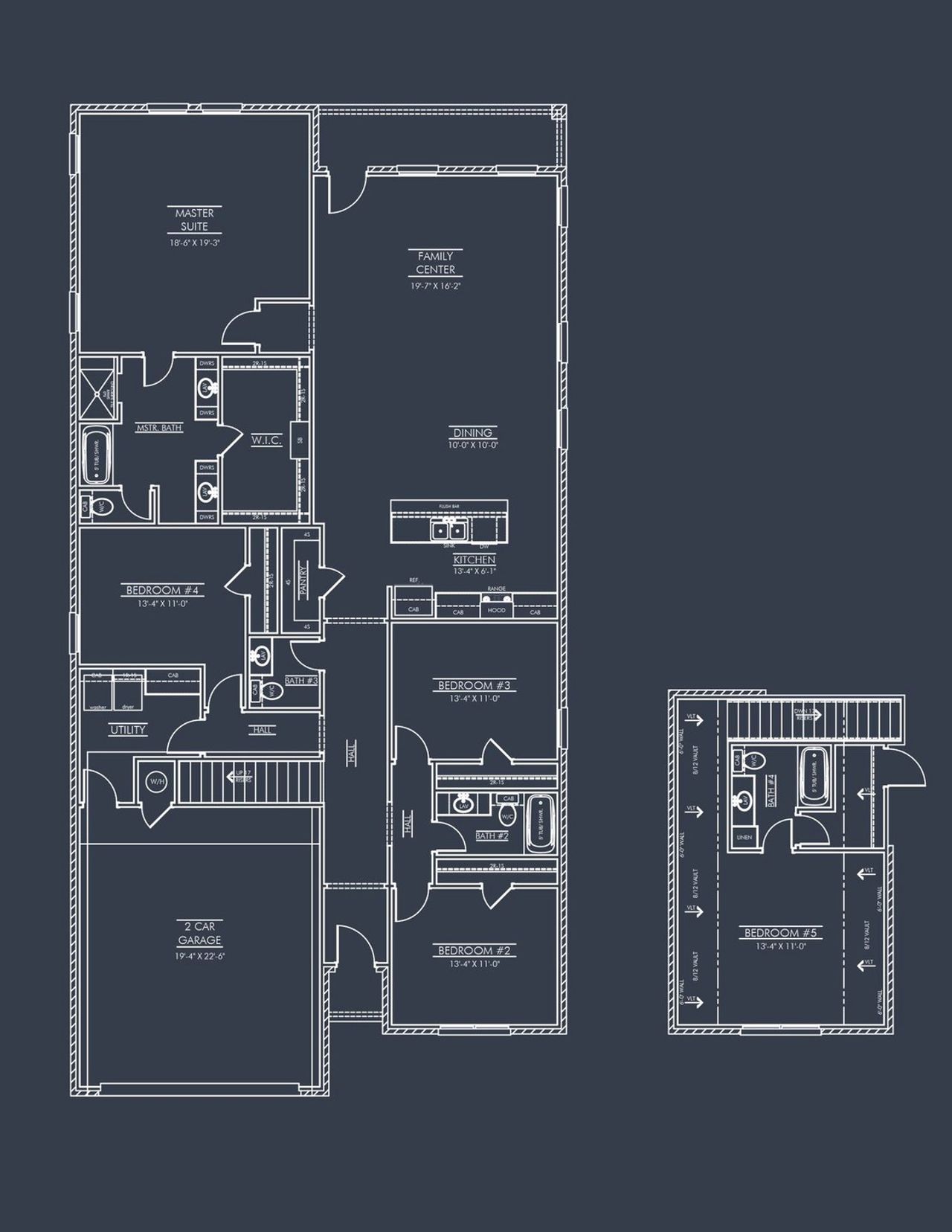 2D floor plan layout for the Alaska by BLUEHAVEN Homes in Lakepointe, Lavon, TX (Image 2). 2D floor plan layout for the Alaska by BLUEHAVEN Homes in Lakepointe, Lavon, TX (Image 2).