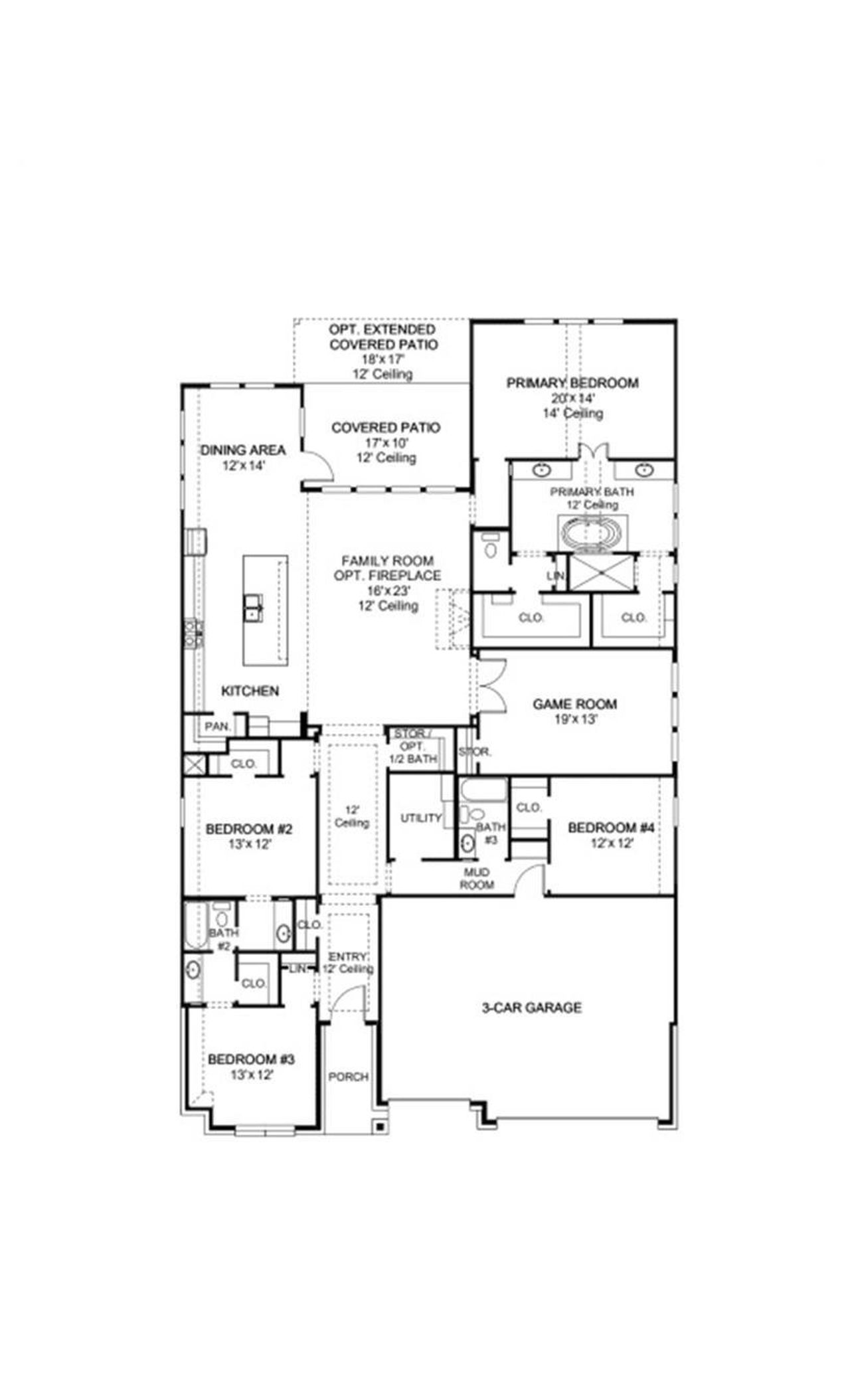 2D floor plan layout of this home in Easton Park, Austin, TX (Image 2). 2D floor plan layout of this home in Easton Park, Austin, TX (Image 2).