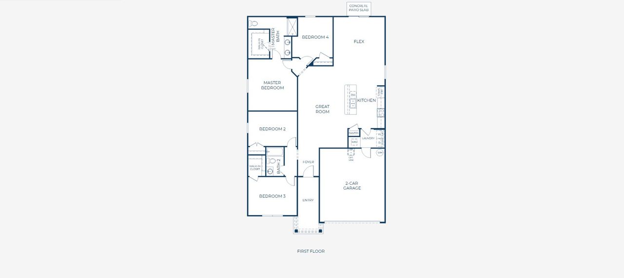 2D floor plan layout of this home in Benton Hills, Brooksville, FL (Image 2).