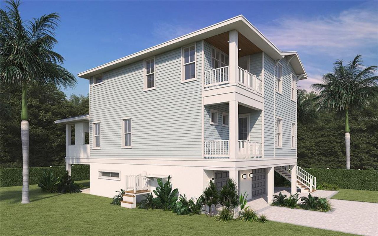 Front exterior of a new home in , Dunedin, FL, highlighting curb appeal (Image 2).