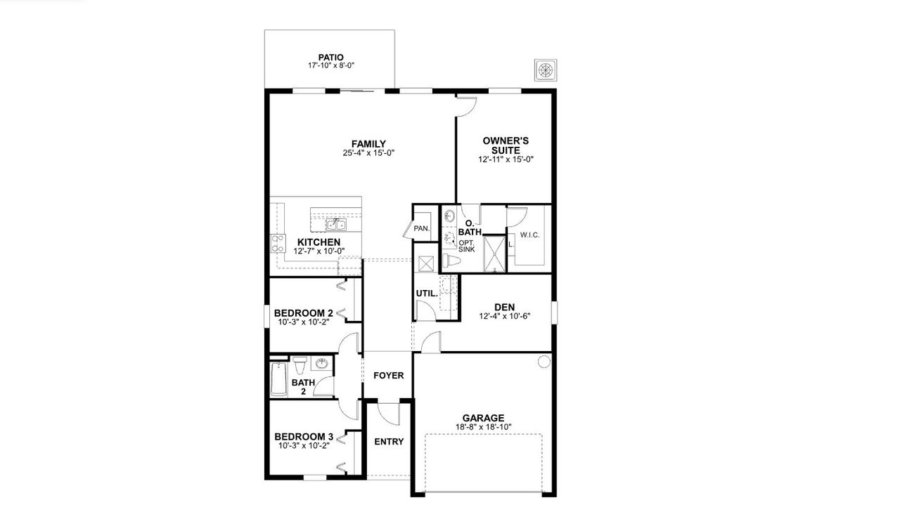 2D floor plan layout of this home in Fox Branch, Lakeland, FL (Image 2).