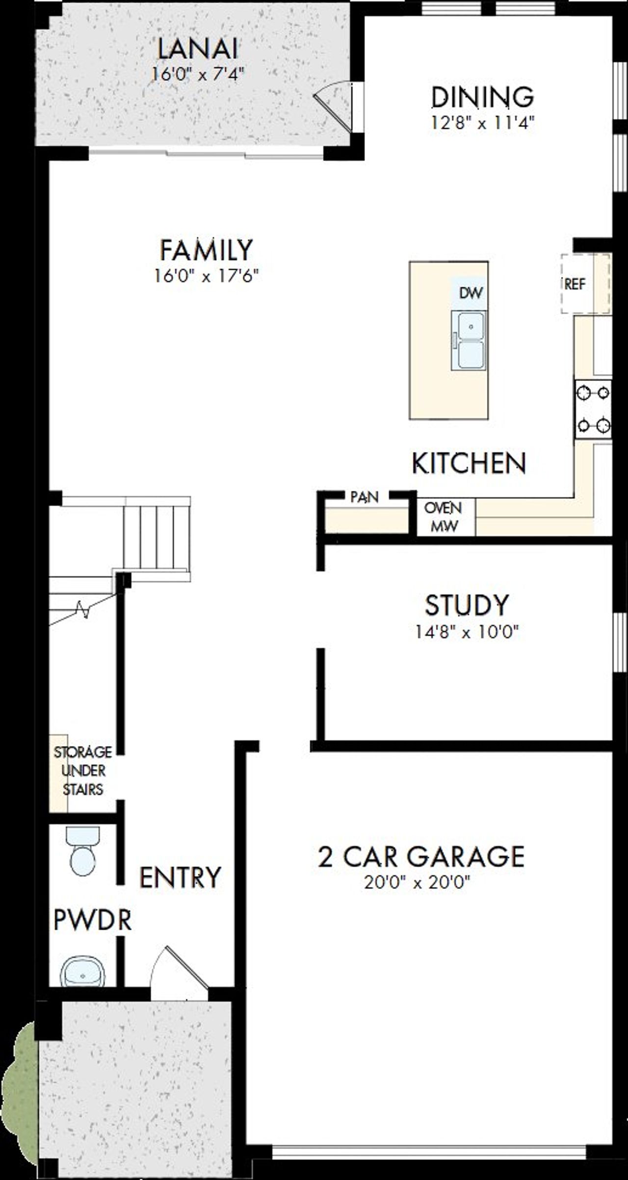 2D floor plan layout of this home in Chapel Crossings - Garden Series, Wesley Chapel, FL (Image 2).